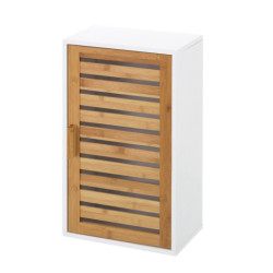 Mueble natural y blanco