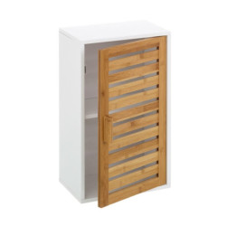 Mueble natural y blanco