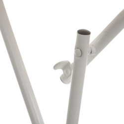 Mesa auxiliar plegable natural y blanco
