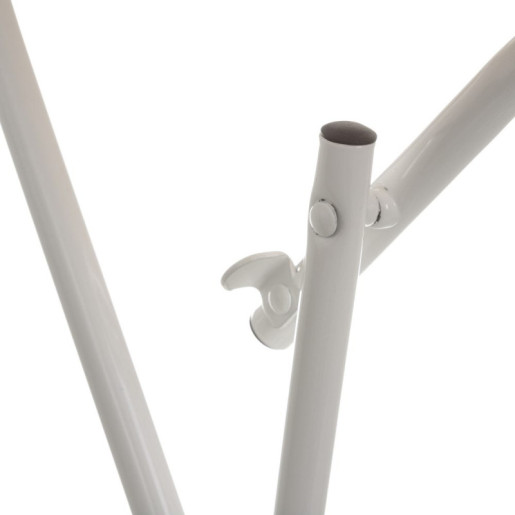 Mesa auxiliar plegable natural y blanco