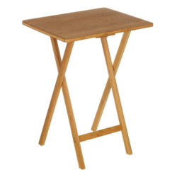 Mesa auxiliar plegable natural