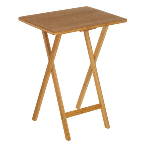 Mesa auxiliar plegable natural