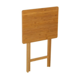 Mesa auxiliar plegable natural