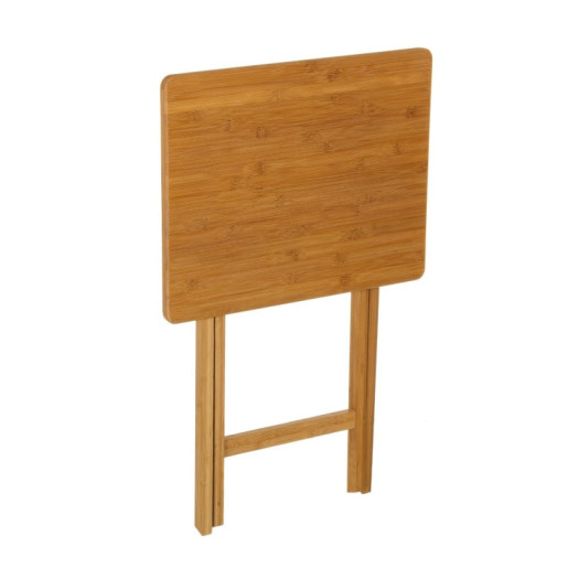 Mesa auxiliar plegable natural