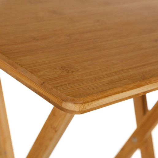 Mesa auxiliar plegable natural