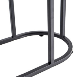 Mesa auxiliar natural y negro