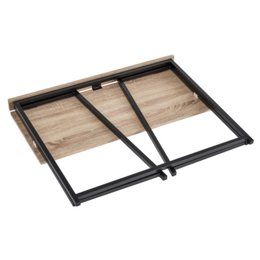 Mesa plegable natural y negro