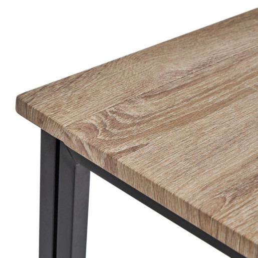 Mesa plegable natural y negro
