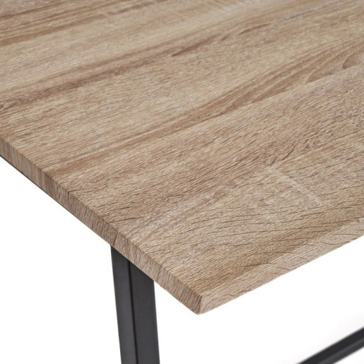 Mesa plegable natural y negro