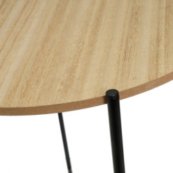 Mesa auxiliar natural y negro