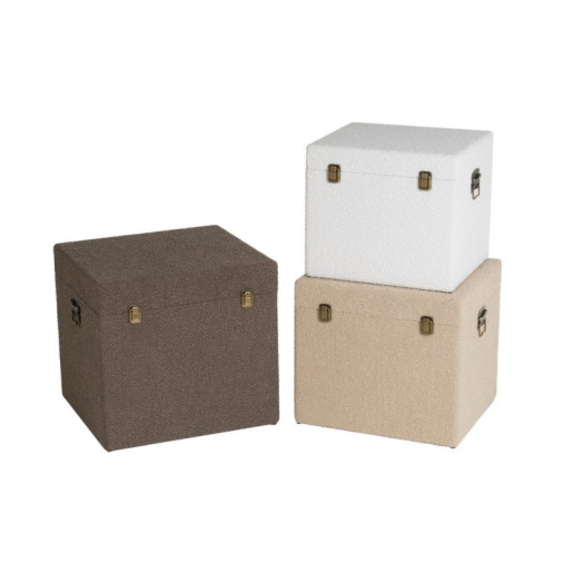 Set 3 baules Gris claro y natural