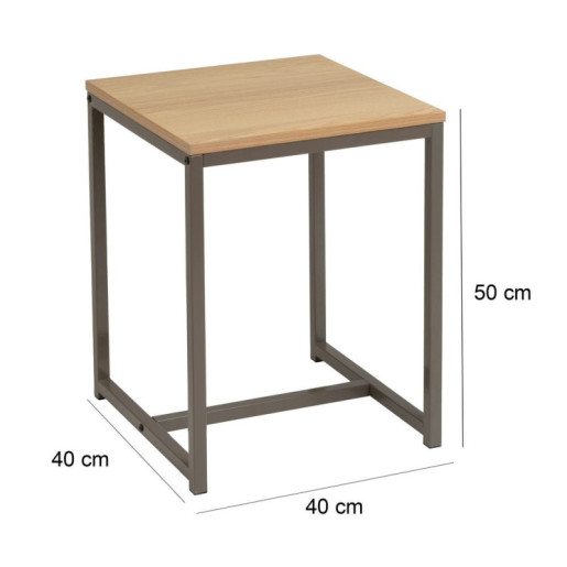 Mesa auxiliar Natural-gris