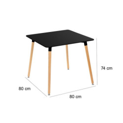 Mesa auxiliar Negro y natural
