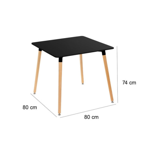 Mesa auxiliar Negro y natural