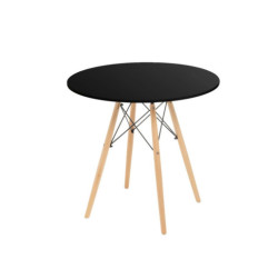 Mesa auxiliar Negro y natural