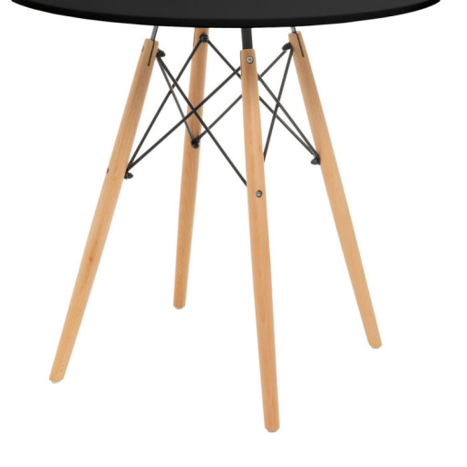 Mesa auxiliar Negro y natural