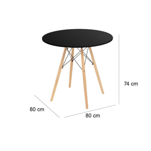 Mesa auxiliar Negro y natural