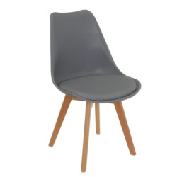 Silla Gris y natural