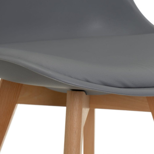 Silla Gris y natural