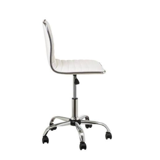 Silla de estudio-trabajo Blanco y cromado