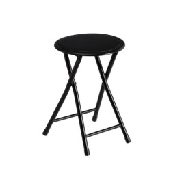 Taburete plegable Negro