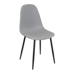 Set 4 sillas Gris claro y negro
