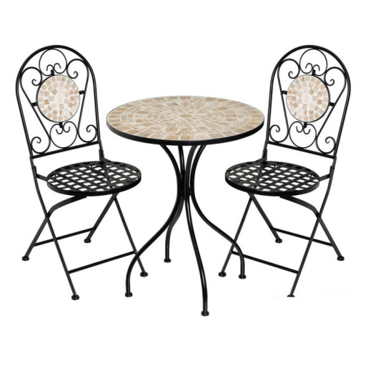 Set mesa y 2 sillas negro