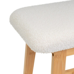 Banqueta blanco y natural