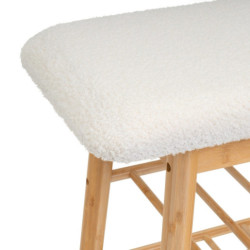 Banqueta blanco y natural