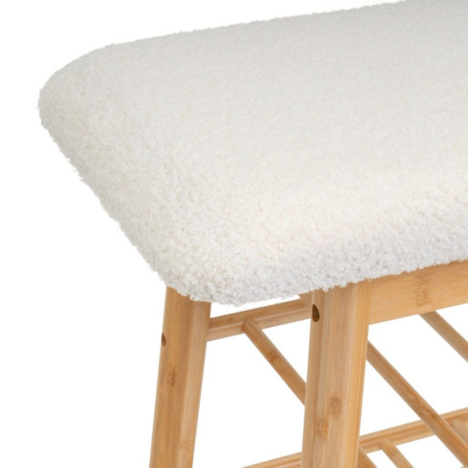 Banqueta blanco y natural