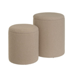 Set 2 puf arcon Beige