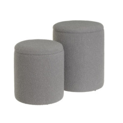 Set 2 puf arcon Gris claro