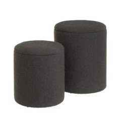 Set 2 puf arcon Gris oscuro