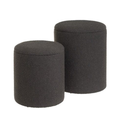 Set 2 puf arcon Gris oscuro
