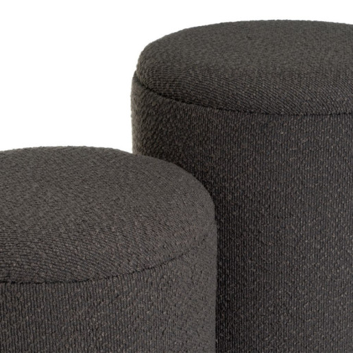 Set 2 puf arcon Gris oscuro