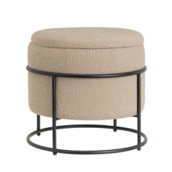 Puf arcon Beige y negro