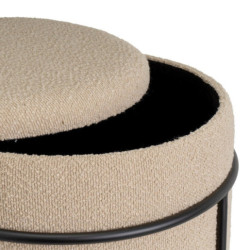 Puf arcon Beige y negro