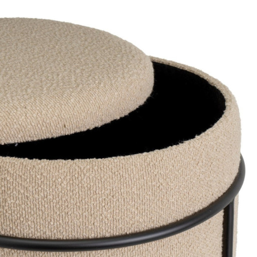 Puf arcon Beige y negro