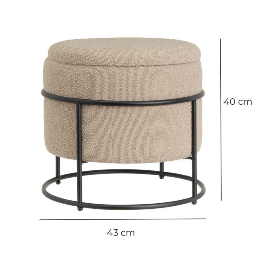 Puf arcon Beige y negro