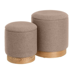 Set 2 puf arcon Beige