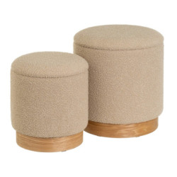 Set 2 puf arcon Beige