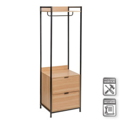 Armario modular Natural y negro