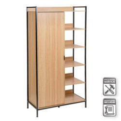 Armario modular Natural y negro