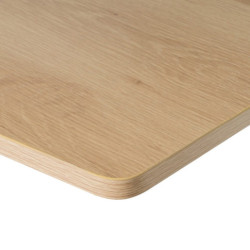 Mesa abatible natural y blanco