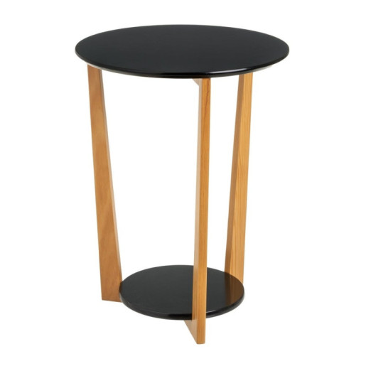 Mesa auxiliar Negro y natural