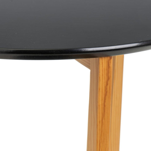 Mesa auxiliar Negro y natural