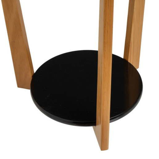 Mesa auxiliar Negro y natural
