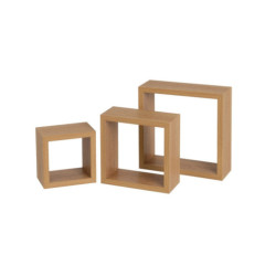 Set 3 estantes Roble miel