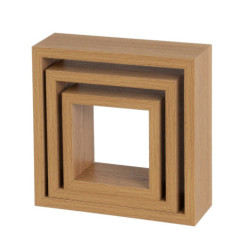 Set 3 estantes Roble miel