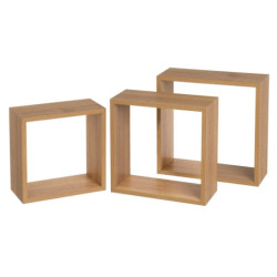 Set 3 estantes Roble miel